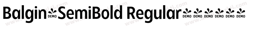 Balgin-SemiBold Regular字体转换